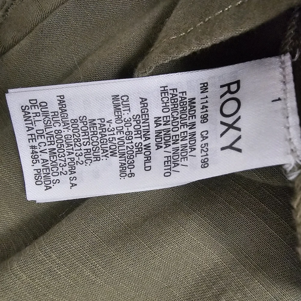♥︎ ROXY ♥︎ KHAKI SPHERE Longsleeve Shirt Dress Burnt Olive Mountain & Wa… - Picture 3 of 14